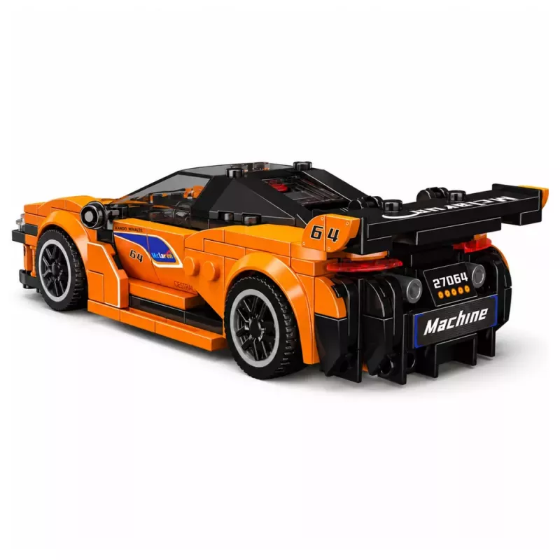 LEAN TOYS Klocki Konstrukcyjne Samochód Sportowy Pomarańczowy z Gablotą 423 szt.