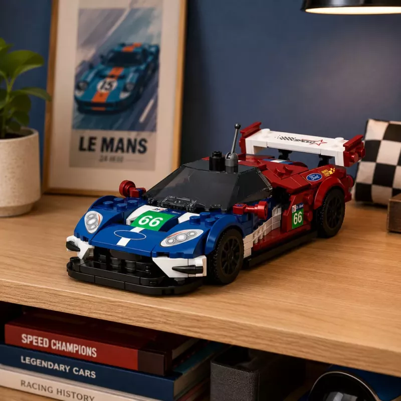 LEAN TOYS Klocki konstrukcyjne Samochód sportowy GT2016 Wyścigowy z gablotą 347 szt.