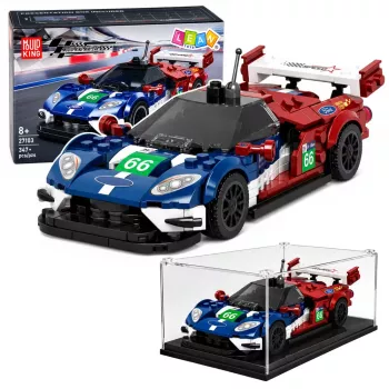 LEAN TOYS Klocki konstrukcyjne Samochód sportowy GT2016 Wyścigowy z gablotą 347 szt.