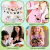LEAN TOYS Kreatywny zestaw do szycia pluszaków z filcu, koty, DIY, 6 szt.