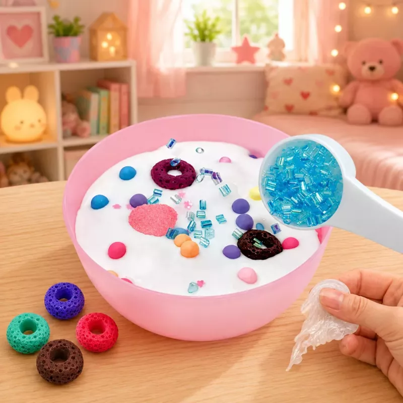 LEAN TOYS Zestaw kreatywny do tworzenia dekoracyjnego galaretkowego slime DIY Akcesoria do slime