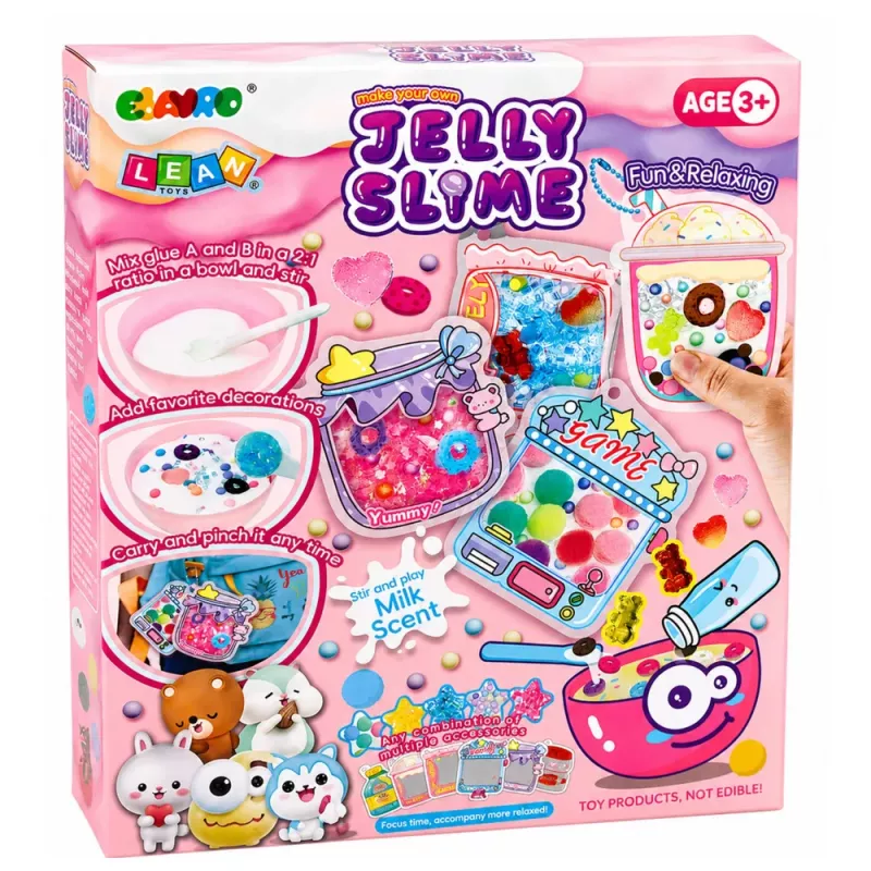 LEAN TOYS Zestaw kreatywny do tworzenia dekoracyjnego galaretkowego slime DIY Akcesoria do slime