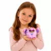 LEAN TOYS Genie Pets Interaktywny Stworek z Dźwiękiem i Światłem, Zawieszka, Fioletowy