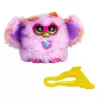 LEAN TOYS Genie Pets Interaktywny Stworek z Dźwiękiem i Światłem, Zawieszka, Fioletowy