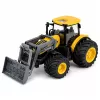 LEAN TOYS Ciągnik rolniczy z spycharką Światła Dźwięki Żółty 1:24