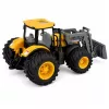 LEAN TOYS Ciągnik rolniczy z spycharką Światła Dźwięki Żółty 1:24