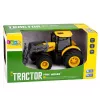 LEAN TOYS Ciągnik rolniczy z spycharką Światła Dźwięki Żółty 1:24