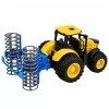 LEAN TOYS Ciągnik Rolniczy z Wałem, Światłami i Dźwiękami Żółty 1:24