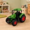LEAN TOYS Ciągnik Rolniczy z Gumowymi Kołami Zielony 1:24
