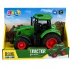 LEAN TOYS Ciągnik Rolniczy z Gumowymi Kołami Zielony 1:24