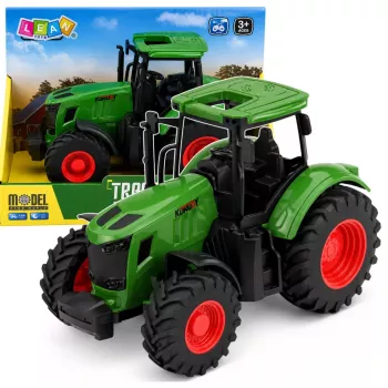 LEAN TOYS Ciągnik Rolniczy z Gumowymi Kołami Zielony 1:24