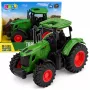 LEAN TOYS Ciągnik Rolniczy z Gumowymi Kołami Zielony 1:24