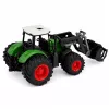 LEAN TOYS Agricultural Farm Tractor With Front Loader Rubber Wheels Green 1:24