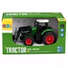 LEAN TOYS Agricultural Farm Tractor With Front Loader Rubber Wheels Green 1:24