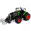 LEAN TOYS Ciągnik Rolniczy z Chwytakiem do Bel Gumowe Koła Zielony 1:24
