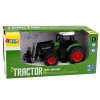 LEAN TOYS Ciągnik Rolniczy z Chwytakiem do Bel Gumowe Koła Zielony 1:24