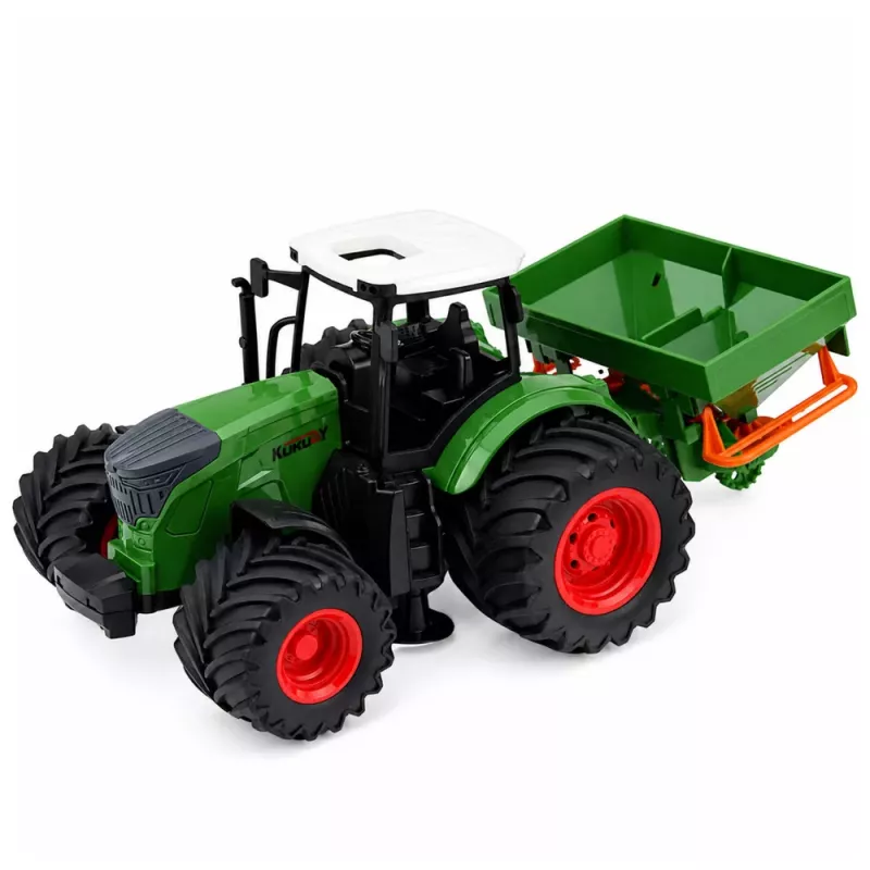 LEAN TOYS Ciągnik Rolniczy z Siewnikiem Gumowe Koła 1:24 Skala Pojazd Zabawkowy