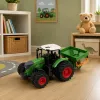 LEAN TOYS Ciągnik Rolniczy z Siewnikiem Gumowe Koła 1:24 Skala Pojazd Zabawkowy