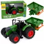 LEAN TOYS Ciągnik Rolniczy z Siewnikiem Gumowe Koła 1:24 Skala Pojazd Zabawkowy