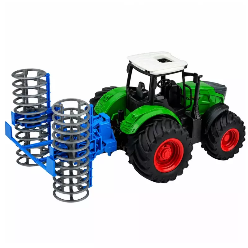 LEAN TOYS Ciągnik Rolniczy z Wałem Zielony 1:24