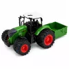 LEAN TOYS Ciągnik Rolniczy z Rozsiewaczem Nawozu Gumowe Koła Zielony 1:24