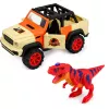 LEAN TOYS Pojazd terenowy z dinozaurem T-Rex, światła, dźwięki, otwierane drzwi