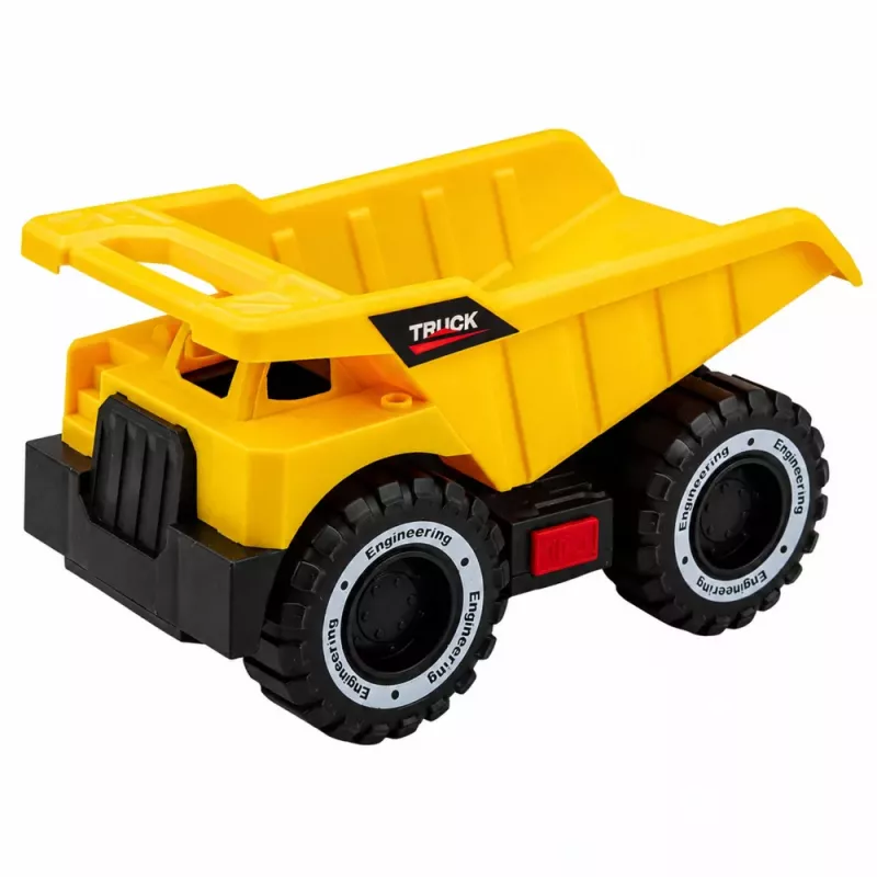 LEAN TOYS Zestaw Pojazdów Budowlanych Koparka Wywrotka Ruchome Światła Dźwięki Żółty