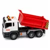 LEAN TOYS Wywrotka z podnoszoną skrzynią, otwieraną klapą, światłami i dźwiękami, czerwona