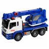 LEAN TOYS Samochód Budowlany Dźwig z Regulowanym Oświetleniem i Dźwiękami - Niebieski