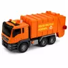 LEAN TOYS Śmieciarka z Koszami, Światłami i Dźwiękami - Pomarańczowa