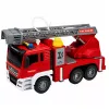 LEAN TOYS Wóz Strażacki z Wysięgnikiem, Funkcją Polewania Wodą, Światłami i Dźwiękami