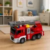 LEAN TOYS Wóz Strażacki z Wysięgnikiem, Funkcją Polewania Wodą, Światłami i Dźwiękami