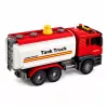 LEAN TOYS Ciężarówka z systemem wodnym, wąż do polewania, światła i dźwięki, czerwona