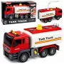 LEAN TOYS Ciężarówka z systemem wodnym, wąż do polewania, światła i dźwięki, czerwona