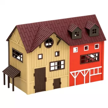 LEAN TOYS Zestaw Farmerski z Traktorem i Obórką, Figurki Zwierząt i Akcesoria, 44 szt.