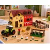 LEAN TOYS Zestaw Farmerski z Traktorem i Obórką, Figurki Zwierząt i Akcesoria, 44 szt.
