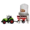 LEAN TOYS Zestaw Farm z Traktorem, Stajnią, Silosem, Figurkami, Zwierzętami, Narzędziami - 49 Elementów