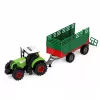 LEAN TOYS Zestaw Farmerski z Traktorem, Wiatrakiem, Stajnią, Przyczepą i Figurkami Zwierząt, 45 Elementów