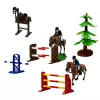 LEAN TOYS Zestaw Farm Stud Farm Tractor Obstacle Course Jumping Hills Horses Figures 72 szt.