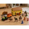 LEAN TOYS Zestaw Farm Stud Farm Tractor Obstacle Course Jumping Hills Horses Figures 72 szt.