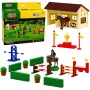 LEAN TOYS Zestaw Farm Horse Stud Tor Przeszkód Stajnia Konie Figurki 26 szt.