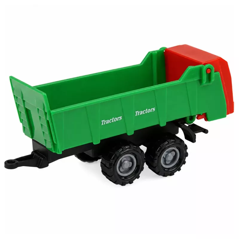 LEAN TOYS Zestaw pojazdów rolniczych Ciągnik Sieczkarnia Przyczepy Transport 1:68 4 szt.