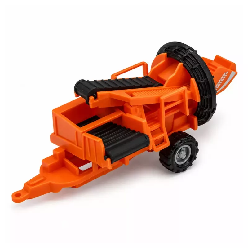 LEAN TOYS Zestaw pojazdów rolniczych Ciągnik Sieczkarnia Przyczepa Prasa 1:68 4 szt.