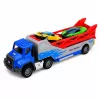 LEAN TOYS Ciężarówka z Rampą Transporter Wyrzutnia Samochód Napęd Sprężynowy 1:55