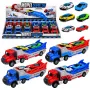LEAN TOYS Ciężarówka z Rampą Transporter Wyrzutnia Samochód Napęd Sprężynowy 1:55