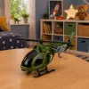 LEAN TOYS Śmigłowiec Wojskowy z Hakiem Światłami Dźwiękami Zielony