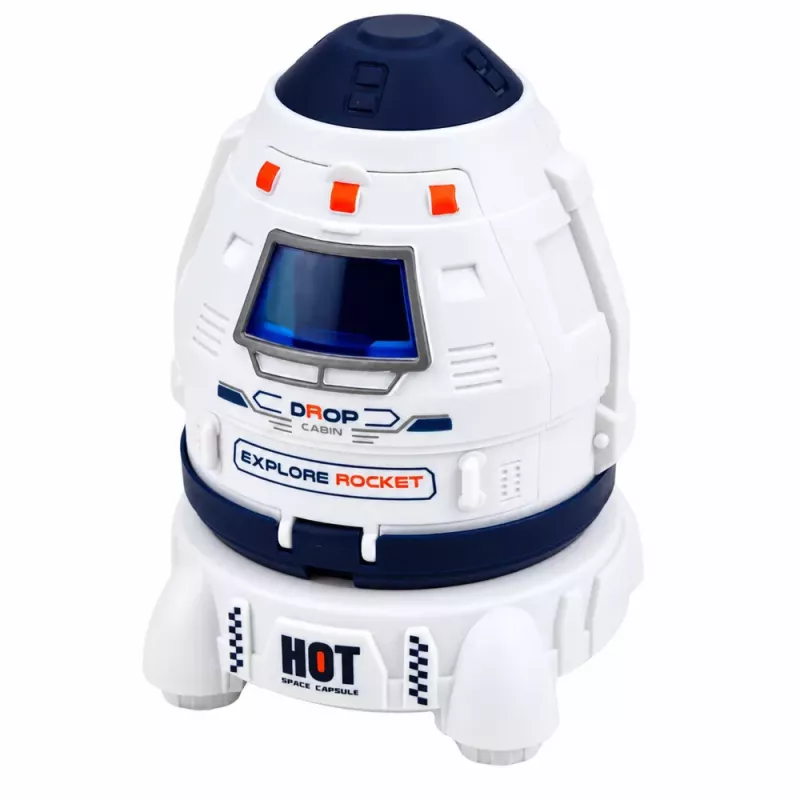 LEAN TOYS Zestaw Statek Kosmiczny Satelita Kapsuła Antena Komunikacyjna Astronauta
