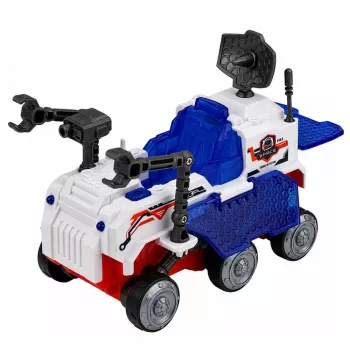 LEAN TOYS Zestaw Kosmiczny: Prom Kosmiczny, Rakieta, Satelita, Kosmonauta