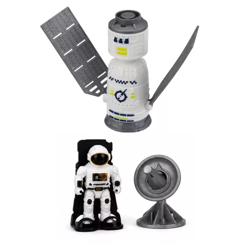LEAN TOYS Zestaw Kosmiczny: Prom Kosmiczny, Rakieta, Satelita, Kosmonauta