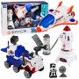 LEAN TOYS Zestaw Kosmiczny: Prom Kosmiczny, Rakieta, Satelita, Kosmonauta